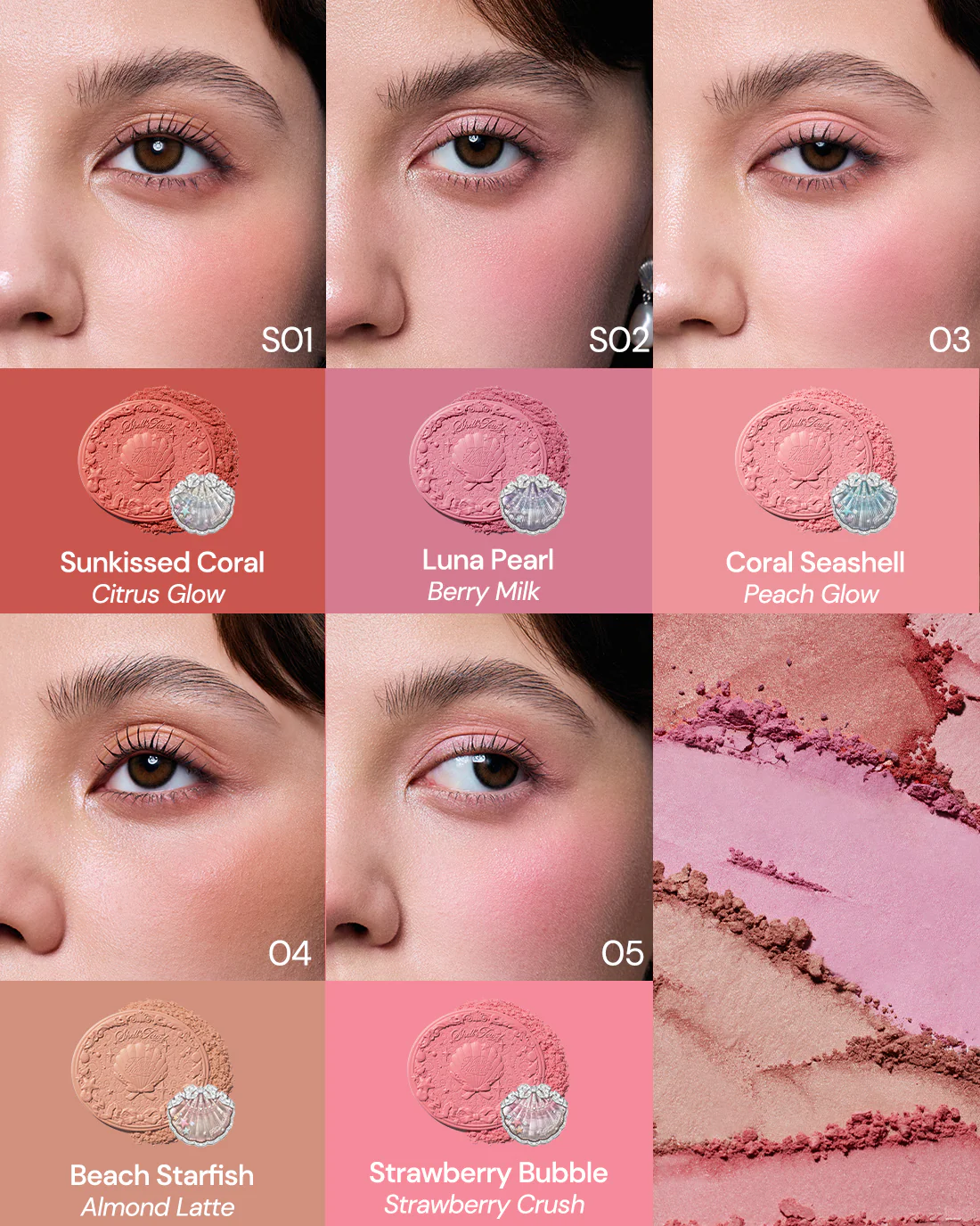 Shell's Jewel Silk Satin Blush